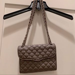 Rebecca Minkoff Grey Quilted Studded Purse